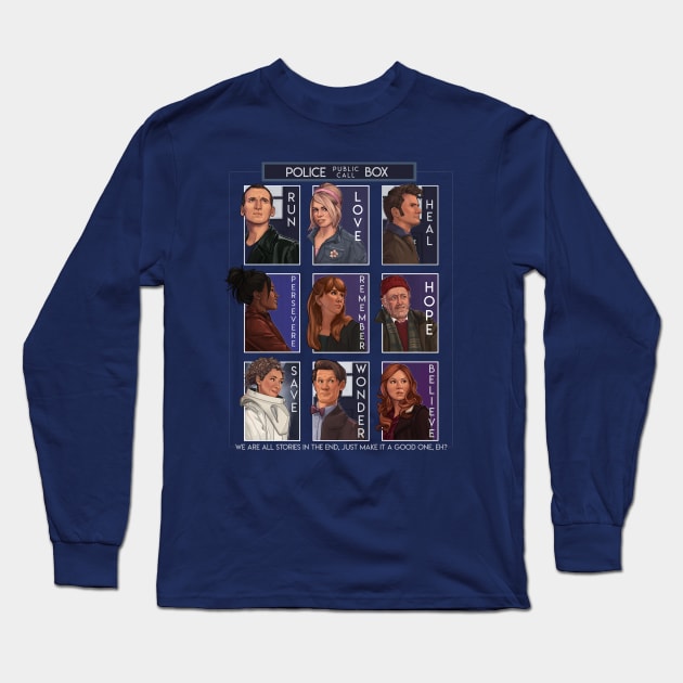 Who Collage - Version 1 Long Sleeve T-Shirt by KHallion